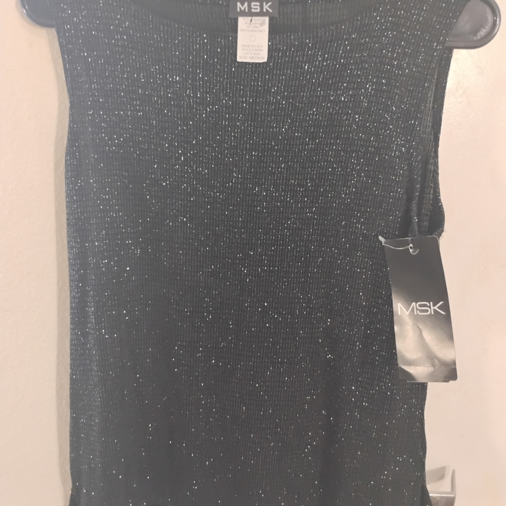 MSK Blue and Black Raglan Tank Top